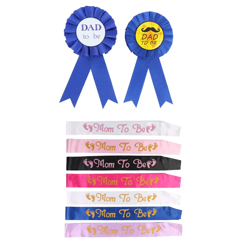 1 шт. Baby Shower вечерние контактировать с медаль атласной лентой розовый мама To
