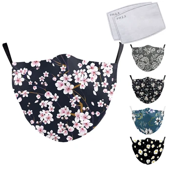 

New Flower Face Mask Aztec Printed Masks Fabric Adult Protective PM 2.5 Dust Mouth Cover Washable Reusable Mouth Mask