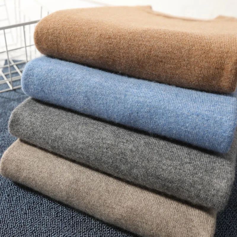 Мужской свитер кашемировый вязаный пуловер зимняя новая мода Oneck 10 цветов свитера для мужчин одежда