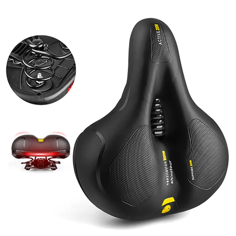 

Comfortable Thick Bicycle Saddle Hollow Shock Absorption / Spring Front Seat Mat Cushion Mountain Road Bike Cycling Accessories