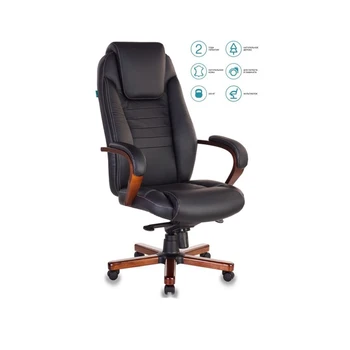 

Executive Chair bureaucrat Merced, on wheels, leather, (t-9923mahogany/black)