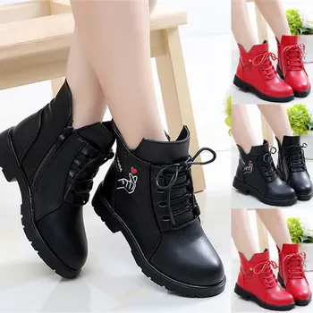 

Baby Shoes Kids Boots Children Baby Girls Princess Casual Shoes Leather Winter Cotton Warm Boots Kids Children Детские ботинки