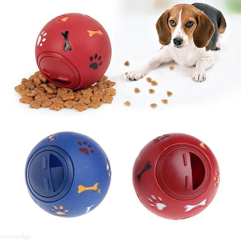 

Rubber Ball Pet Chew Dispenser Leakage Food Play Ball Interactive Pet Dental Teething Training Tough Bite-Resistant Dog Cat Toy