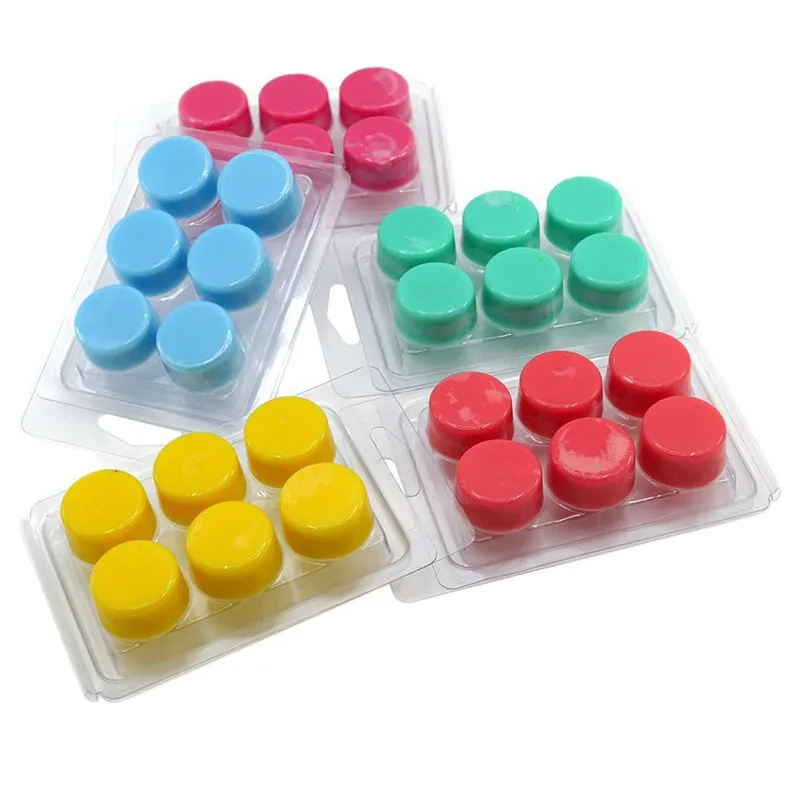 10 Packs Wax Melt Mold Wax Melt Clamshells Molds Heart 6 Cavity Clear  Plastic Cube Tray for Candle Soap Making - AliExpress