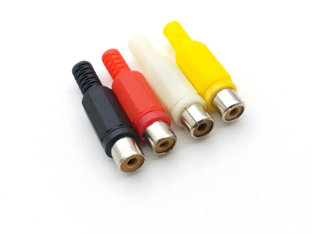 100 шт. RCA разъем типа мама припой аудио видео разъем|video connector|connector plugconnector female |