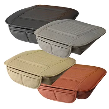 

4 Colors Universal Car Front Row Seat Cover No Fade Breathable PU Leather Pad Mat for Auto Chair Seat Cushion Auto Accessories