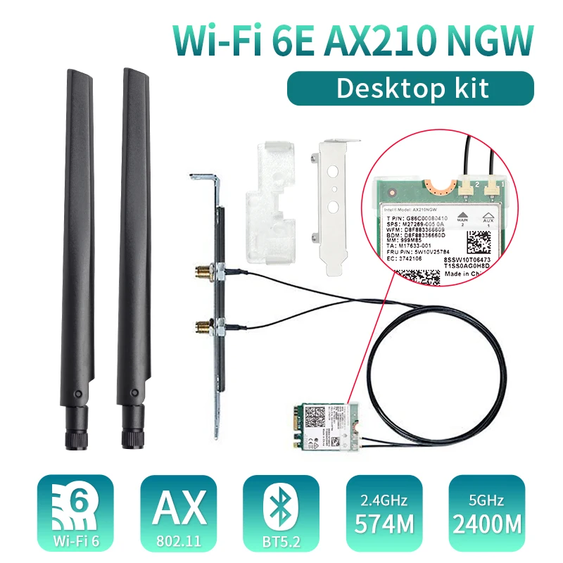 Kit de desktop wi-fi 6e ax210 (gig