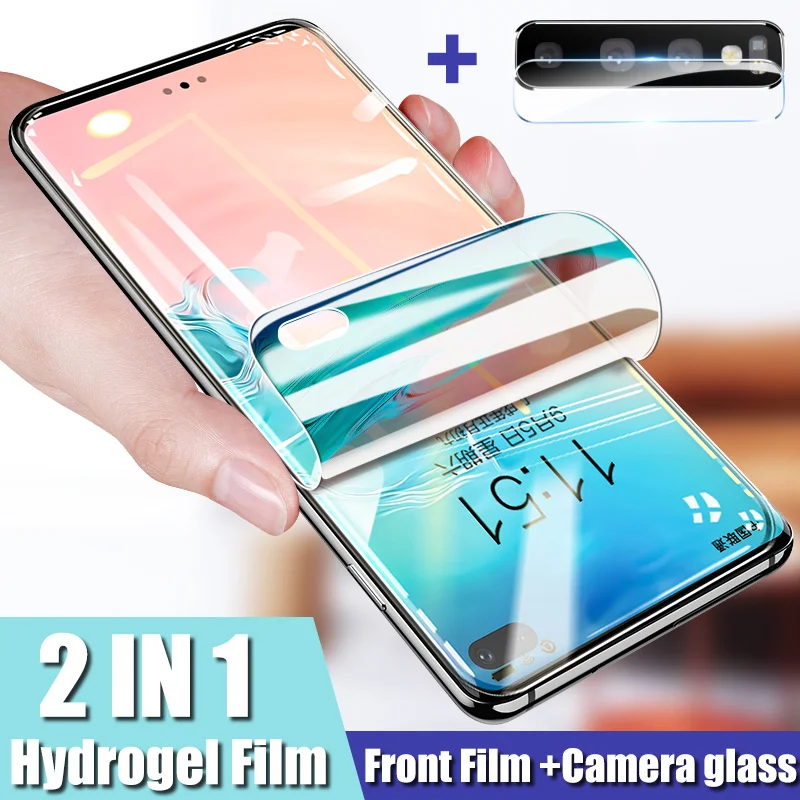 

Screen Protector For Samsung S10 A51 A71 S9 S8 Plus A50 S10E Hydrogel Film For Samsung S20 Plus Glass Camera Lens Soft Film