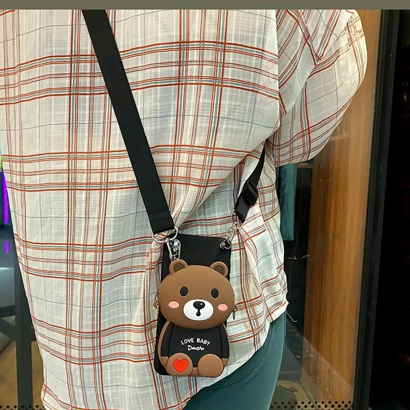 cases for iphone 11 Bear Wallet Bag Soft TPU Case For iPhone 12 11 Pro Max Xs XR 6 7 8Plus Case 11 phone case