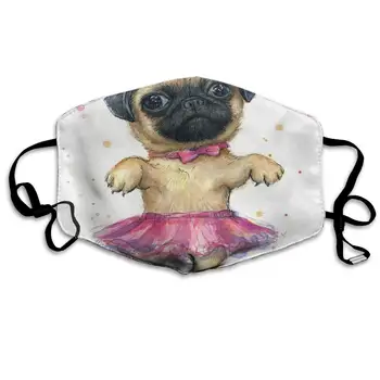 

Face Mask Cute Pug Puppy Marvellous Cycling Half Face Earloop Face Mask For Men