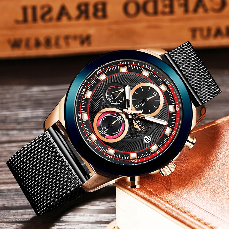 LIGE Модные мужские s часы лучший бренд класса люкс водонепроницаемые деловые наручные часы кварцевые часы мужские спортивные хронограф reloj hombre