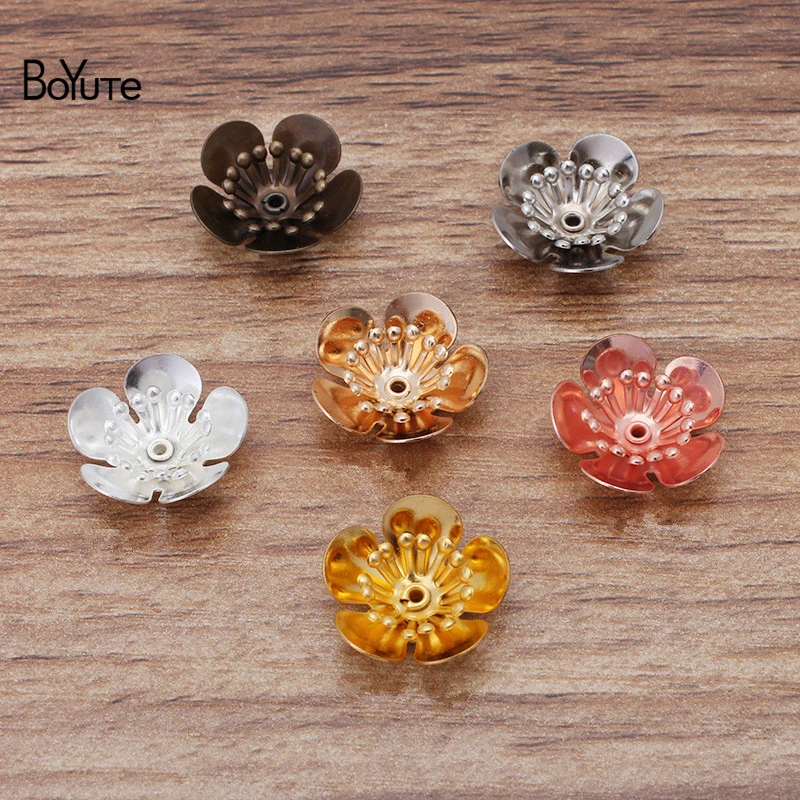Metal Flower Jewelry Components Brass Jewelry Accessories Parts 50