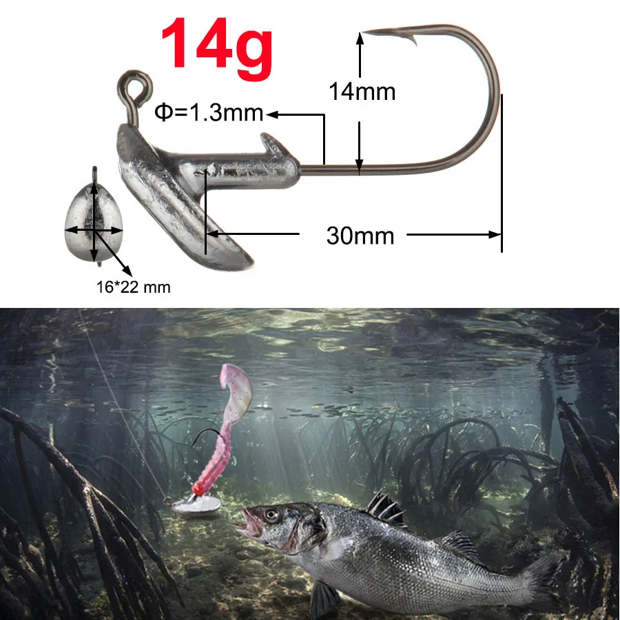 Tête Plombée HY CONCEPT Miss Eel 5g H3/0 - Têtes Plombées Mer (13423159