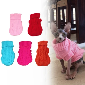 

Pet Clothes Dog Cat Animal Winter Knitted Warm Jumper Sweater For Small Large Dog Pet Clothing Coat Knitting Crochet Pet Supplie