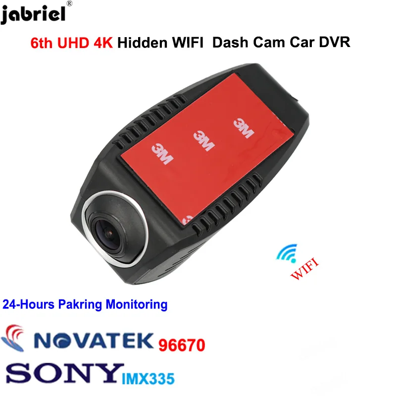 US $149.00 Jabriel 6th Gen UHD 4K Hidden WIFI Dash Cam Car DVR Camera 24 Hour For BMW Audi Mercedes Benz Volkswagen All Vehicle Model