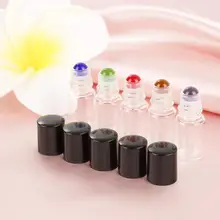 

10pcs/lot 1ml 2ml 3ml 5ml 10ml Colorful Perfume Roll On Bottle With Glass/Metal Ball Roller Essential Oil Vials Thin Glass NEW
