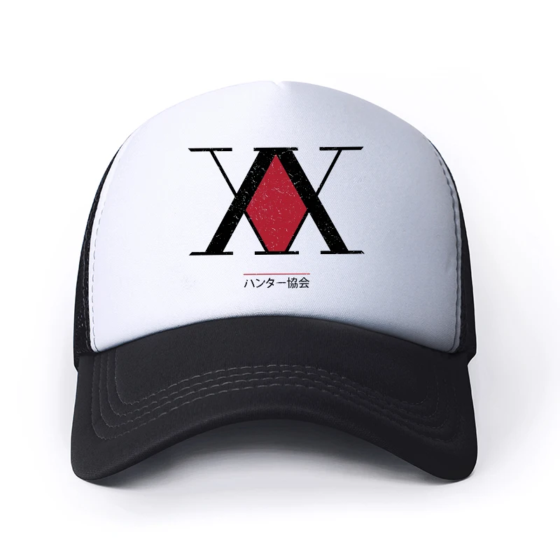 

2021Hunter X Hunter Mesh Baseball Cap Killua Zoldyck Adjustable Snapback Hats For Women Men Hip Hop Anime Trucker Cap Dad Hats