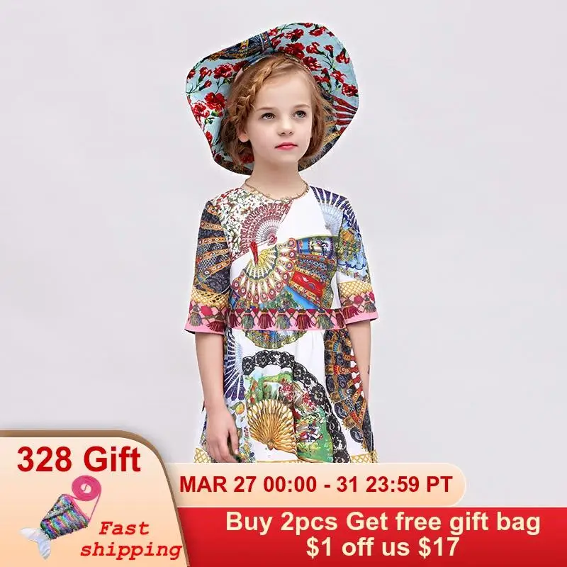 Детские осенние платья 2020 новый европейский и американский стиль детская одежда