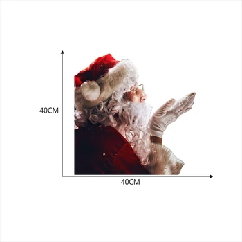

2 New Santa Claus Car Stickers Christmas Gift Creative Decoration Santa Claus Window Stickers Car Exterior Decoration