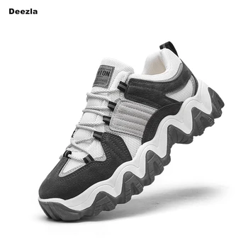 

Black chunky Sneakers Men Casual platform Dad Shoes Breathable mesh Man Vulcanized Shoes Spring Autumn 2020 fashion Men's shoes
