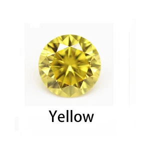 1.0~10.0mm AAAAA Various Color Loose Cubic Zirconia Stone Round Brilliant Cut CZ Stone Synthetic Gems For Jewelry Free Shipping Yellow