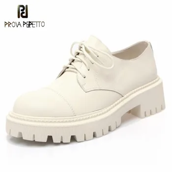 

Prova Perfetto Low Heel Non-slip Women Shoes Round Toe High Quality Thick Bottom Platform Spring And Autumn Sapatos Das Mulheres