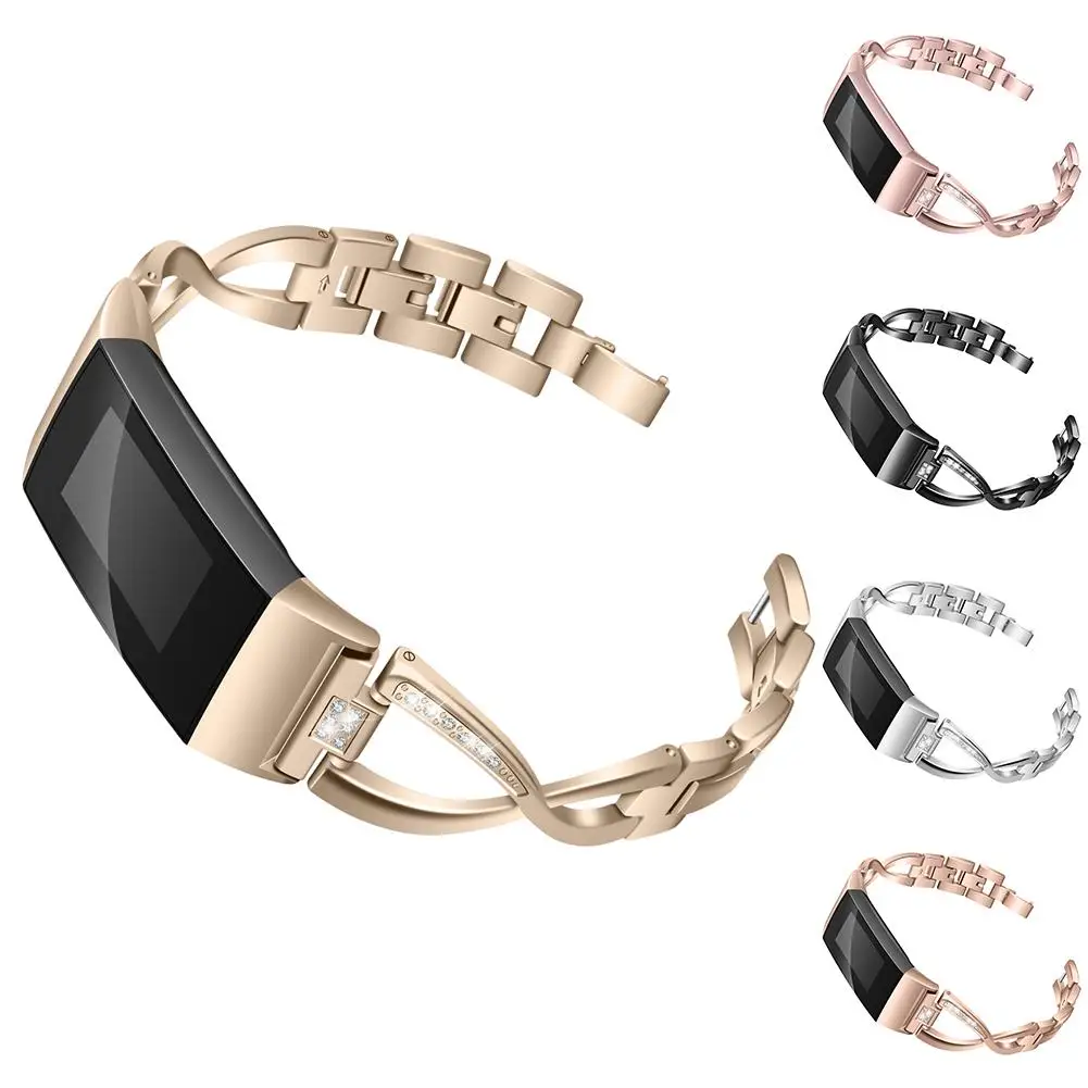Большой X стразы ремешок для часов аксессуар украшение Fitbit Charge 3 | Электроника