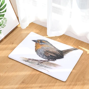 

Oil Painting Decorative Bird Print Doormat Animal Pattern Kitchen Entrance Carpet Anti Slip Rug Home Decor Bathroom Floor Mat