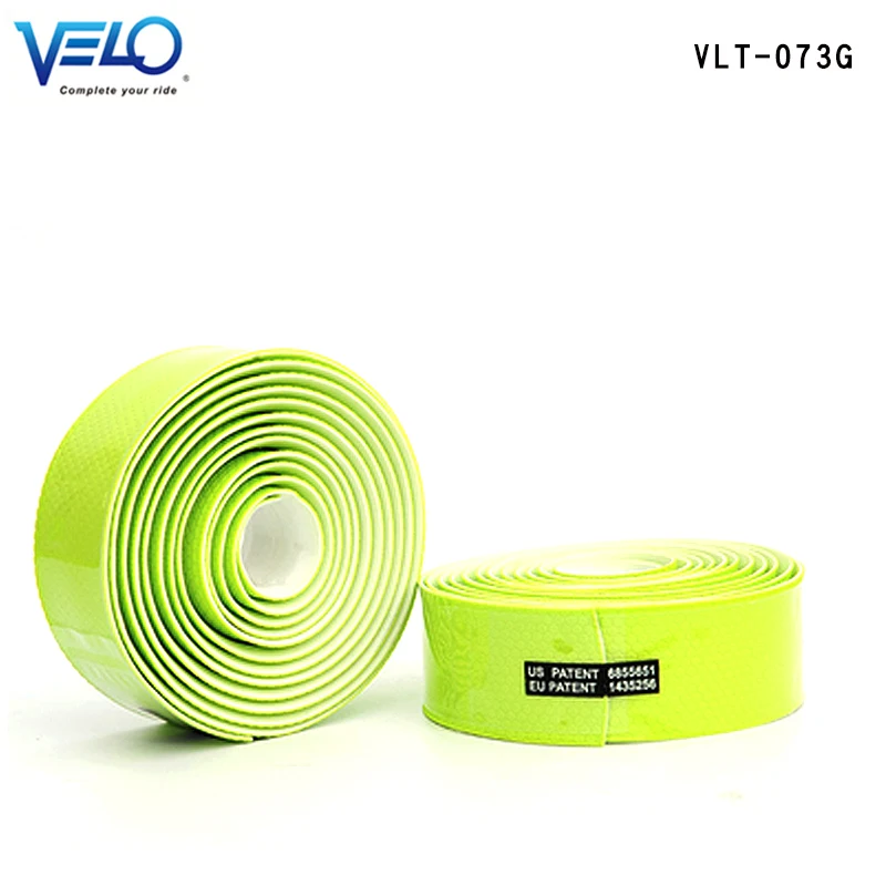 Velo VLT-073H, руль для шоссейного велосипеда, велосипедная лента, нескользящая, амортизирующая, впитывающая пот, велосипедная ручка, ремень, запчасти - Цвет: Light green 1 pair