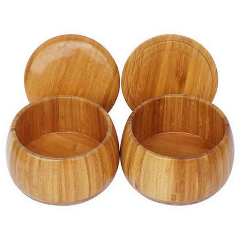 Wooden Go Game Bowls Bamboo Cans Chess Box