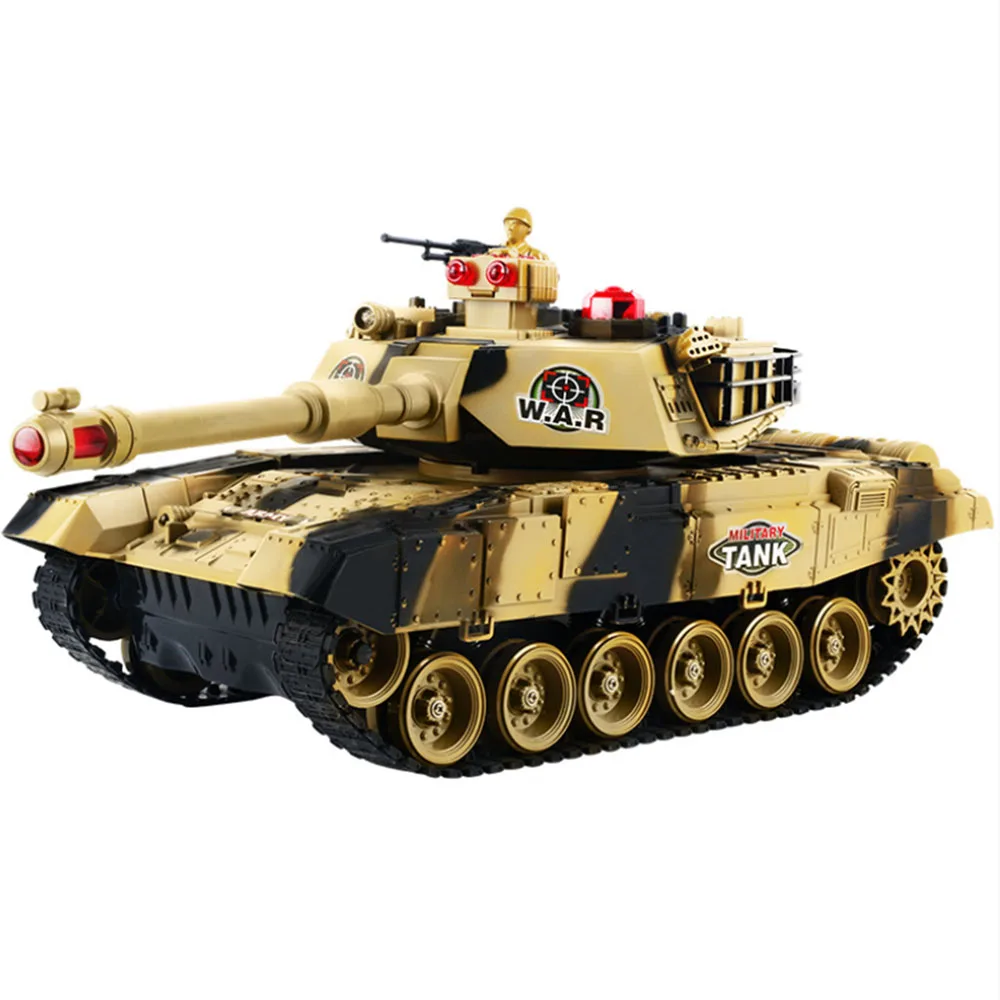 Радиоуправляемый Военный радиоприемник, камуфляжный Тактический автомобиль, основной боевой военный основной боевой танк, модель звукового отката, электронные игрушки для мальчиков