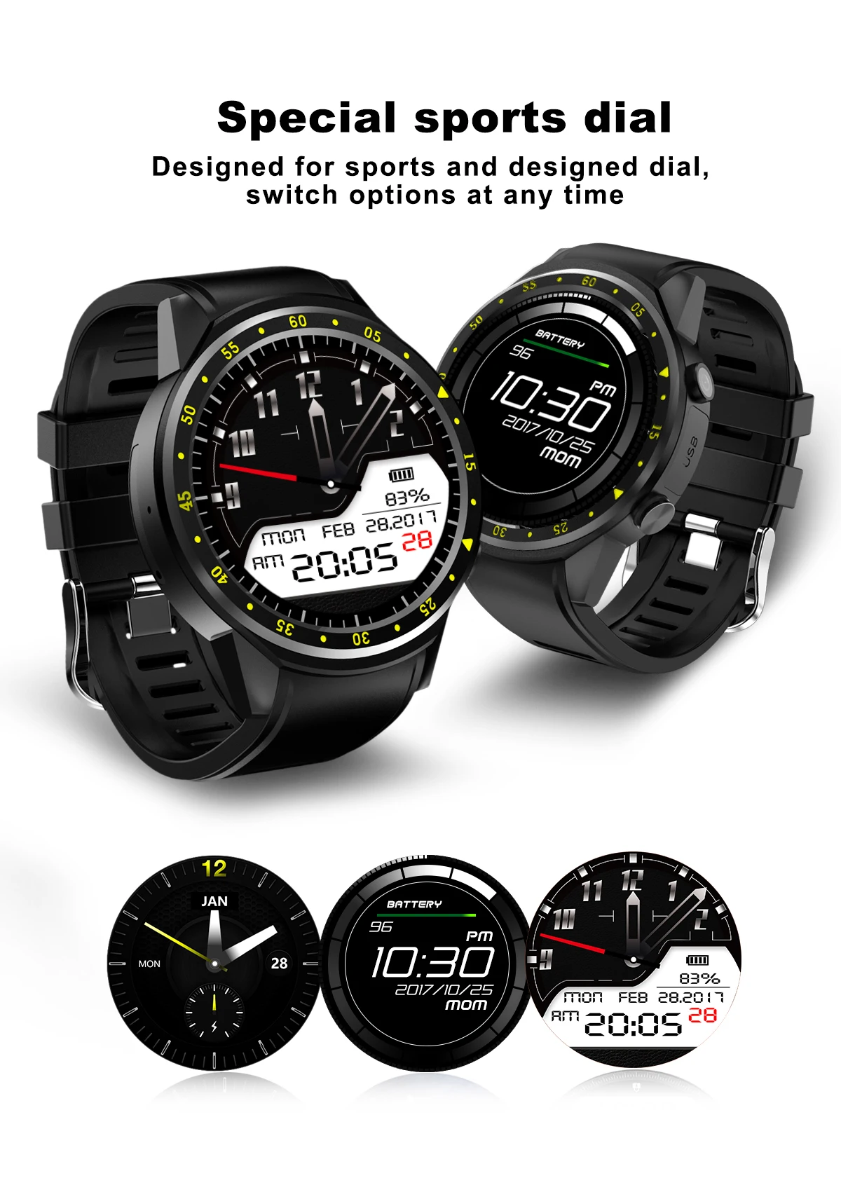 F1 Bluetooth Смарт-часы Поддержка сердечного ритма кровяное давление gps позиционирование Спорт Шагомер сим-карта с камерой для IOS Android