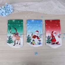 1 шт. Рождество крышка для бутылки с красным вином Лось Форма пакет для красного вина бутылки шампанского, винного стакана, крышка бутылки вина украшения