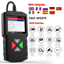YA-201-escáner automotriz OBD2, lector de código de motor Obd 2 Odb2, multilingüe, herramienta de diagnóstico de coche, actualización gratuita