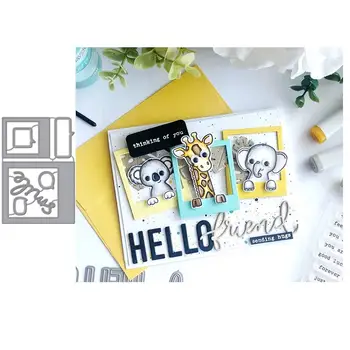 

Metal Cutting dies Animal window Die Cut Scrapbooking Paper Craft Handmade Card Punch Art Cutter Decorative Stencil