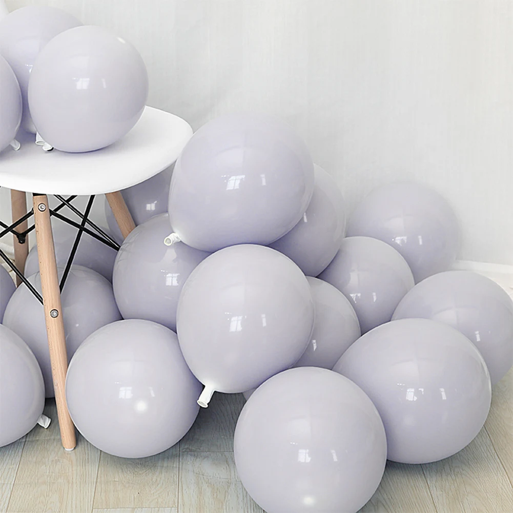 Grey Balloon 10 шт., пастельные Плотные Латексные Шары, макарон, карамельный цвет, Детские воздушные шары для дня рождения, украшения для дома, свадьбы, вечеринки - Цвет: Grey Balloon