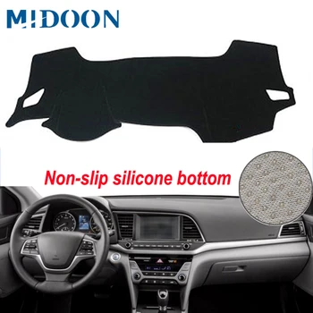 

MIDOON Car Dashboard Cover For Hyundai Elantra Avante 2016 2017 2018 Dash Mat Dashboard Pad Carpet Anti-UV Anti-slip Anti-Sun