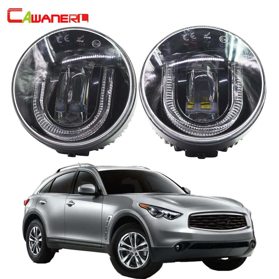 Cawanerl 2 X Car Accessories Led Fog Light Drl Daytime Running Lamp 12v For Infiniti Fx35 3.5l