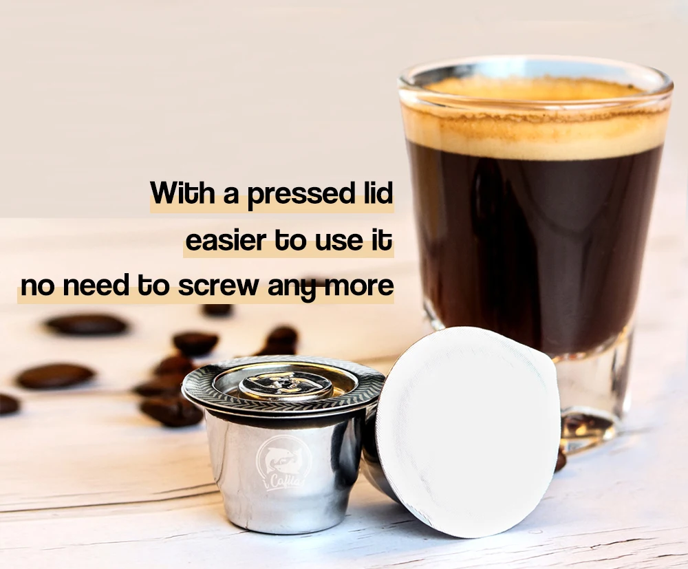 Nespresso фильтр для кофе из нержавеющей стали многоразовая перезаправляемая кофейная капсула Satinless трамбовочная ложка Капсульная чашка длительный сервис