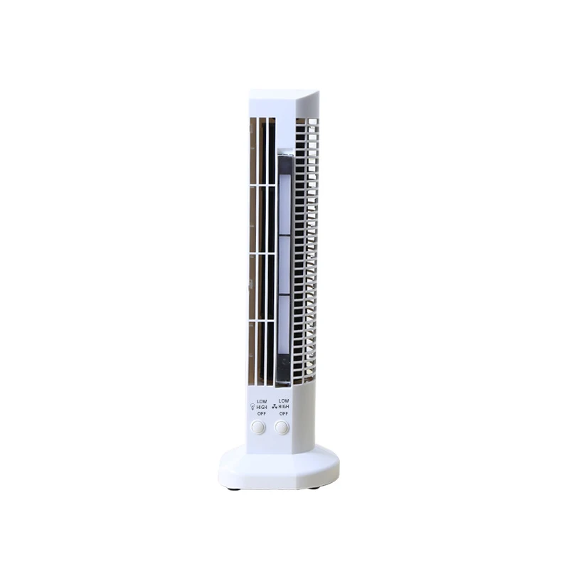 USB fan Led Light Vertical Air Conditioning Tower-shaped leafless fan 2 in 1 Creative Mini Folding Table Lamp