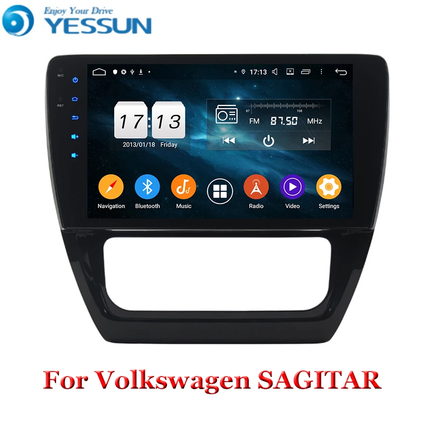 Top Android Car Radio Stereo GPS Navigation For Volkswagen Sagitar 2012~2015 2016 2017 2018 Bluetooth wifi 2din Car Radio Stereo 1