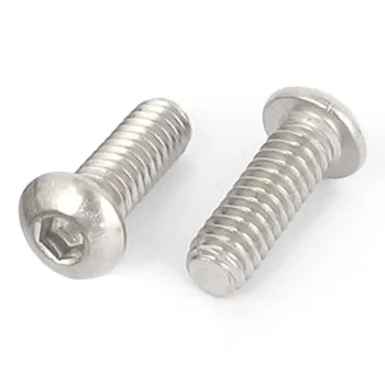 

New 1/4 Inch-20x3/4 Inch Hex Socket Button Head Bolts Screws 25pcs