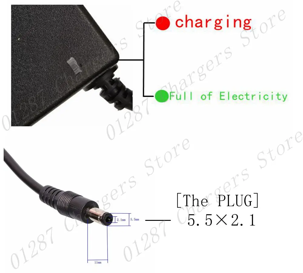 Carregador de Bateria de Lítio de Polímero Portátil 42v 1.5a 5.5 mm x 2.1 mm 100240vac eu au us uk Plug - Image 5