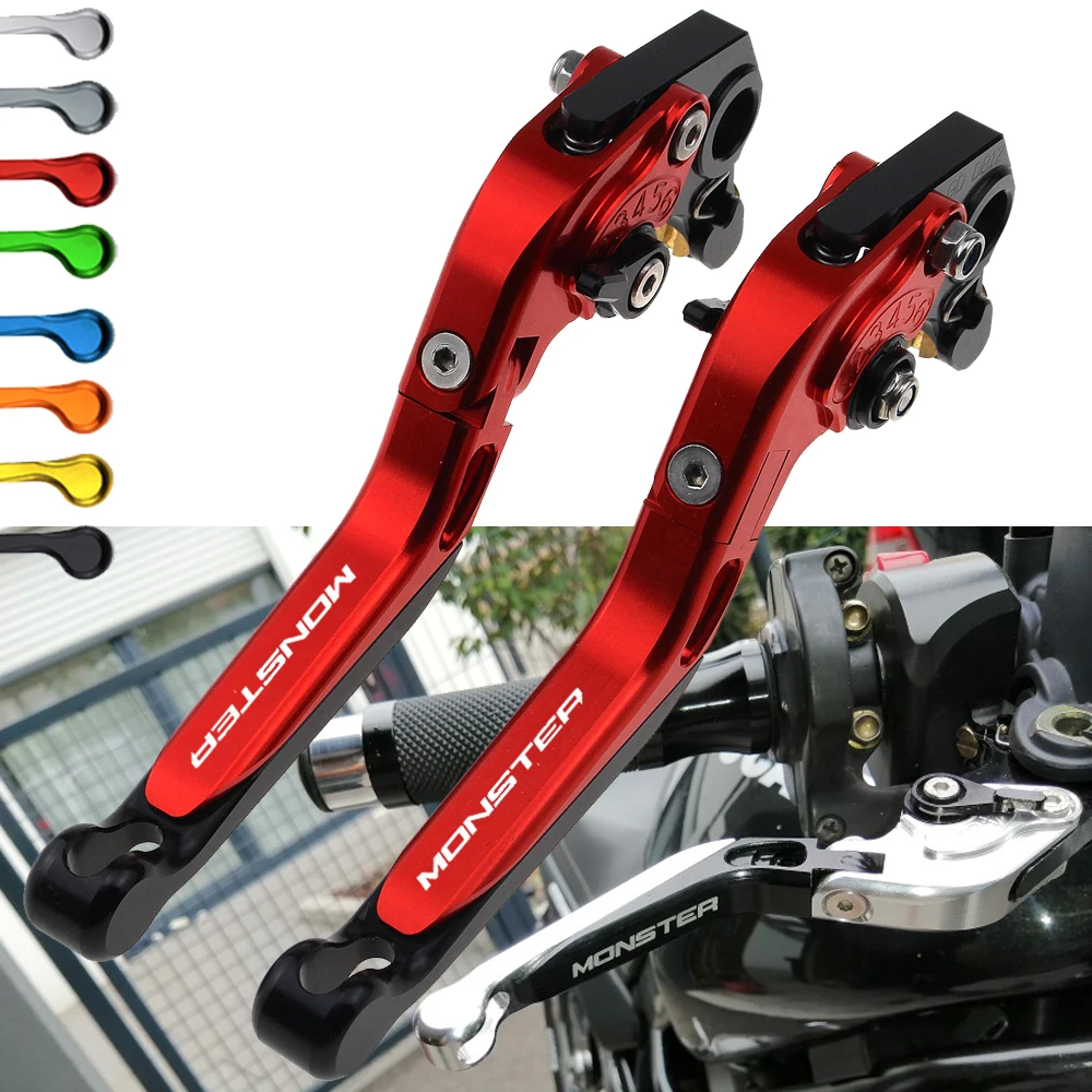

For Ducati Monster 696 695 796 400 620 M 600 M 900 M 620 Motorcycle CNC Adjustable Foldable Extendable Brake Clutch Levers