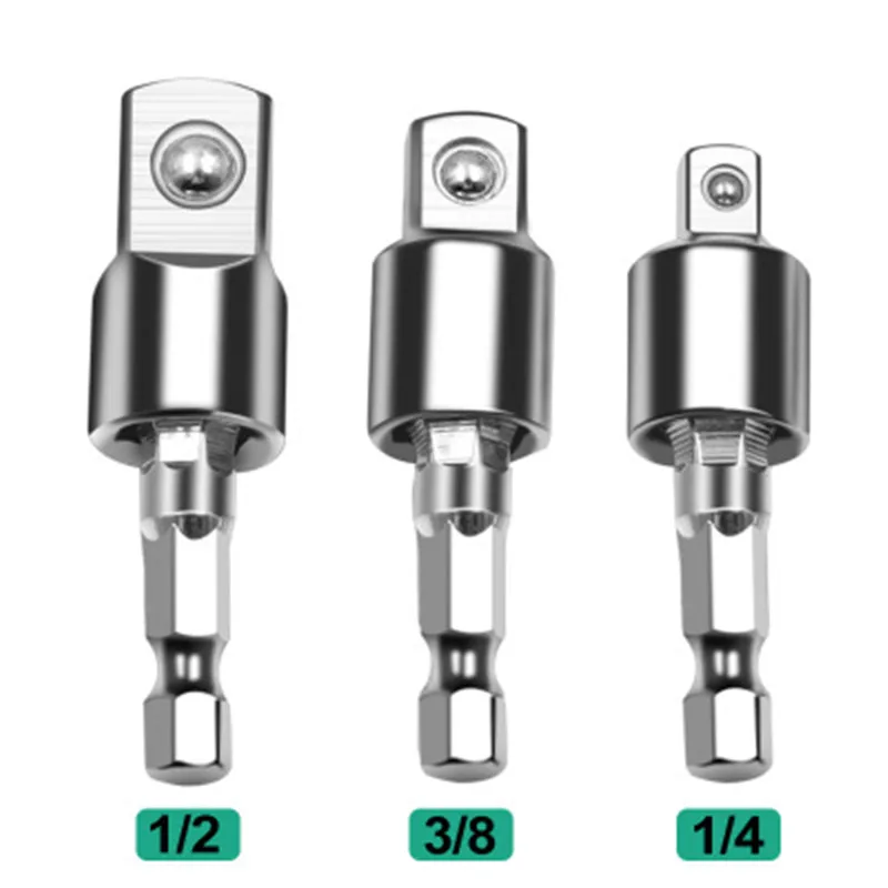 1/2"1/4"3/8" Electric Drill Socket Adapter For Impact Driver Hex Wrench