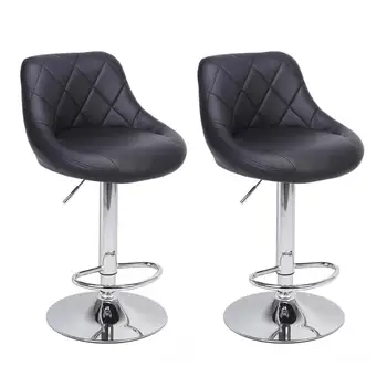 

2pcs Modern Bar Backrest Chairs Office Cafe Furniture Kit Rotation Stool for Household Entrance Kitchen Bar Chair Accessories