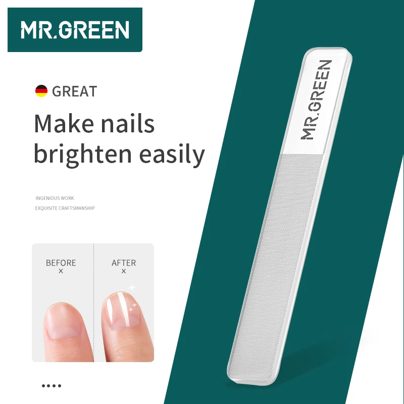 

MR.GREEN Nano Glass Nail File Professional Polishing Manicure Art Tool Washable make nails brighten easily like nail polish