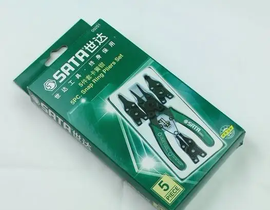 

Sata Four-in-One Snap Spring Pliers Tool Ring Snap Elbow Straight Head Circlip Plier Baffle Clamp Adjustable 09251