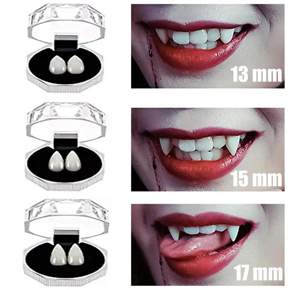 

3 Pairs Halloween Vampire Fangs Teeth Caps Cosplay Party Props Halloween Decor 2019 hot sales