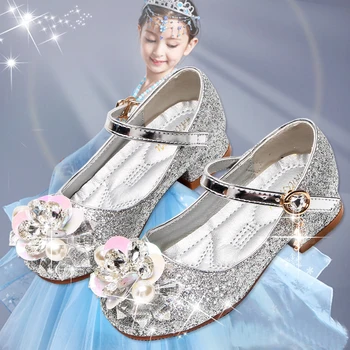 

Children girls Bling bead shoes Flat princess Catwalk hosted performance Shoes 26-36 3369-559 GZX03